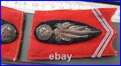 WW1 mle 1893 Pattes de col Artillerie brodées or pour vareuse 1914-1918 ORIGINAL