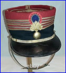 WWI Képi mou T57 grande tenue Lieutenant Colonel d'Infanterie 1900-1914 ORIGINAL