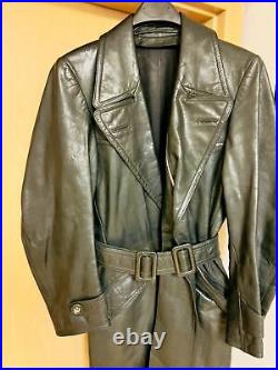 Wehrmacht Gestapo SS 3 Reich WW2 WK2 manteaux en cuir nazis manteau