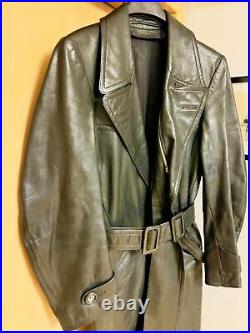 Wehrmacht Gestapo SS 3 Reich WW2 WK2 manteaux en cuir nazis manteau