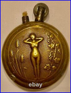 Ww1 Briquet De Poilus 1914 1918 Nu Feminin Floral Trench Art Lighter