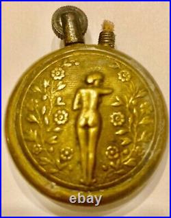 Ww1 Briquet De Poilus 1914 1918 Nu Feminin Floral Trench Art Lighter