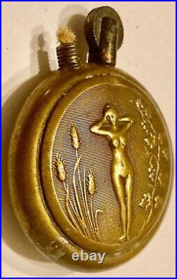 Ww1 Briquet De Poilus 1914 1918 Nu Feminin Floral Trench Art Lighter