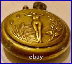 Ww1 Briquet De Poilus 1914 1918 Nu Feminin Floral Trench Art Lighter