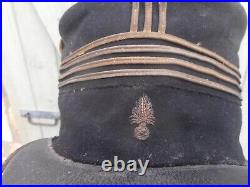 Ww1 ancien képi foulard de lieutenant colonel d'artillerie à restauré