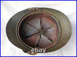 Ww1/postwar Belgique Casque Militaire Belge M15 Marron Soldat De Troupe + 2 B. A