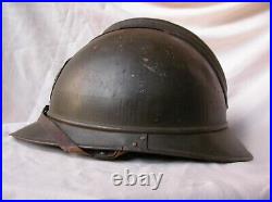 Ww1/postwar Belgique Casque Militaire Belge M15 Marron Soldat De Troupe + 2 B. A