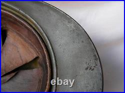 Ww1/postwar Belgique Casque Militaire Belge M15 Marron Soldat De Troupe + 2 B. A