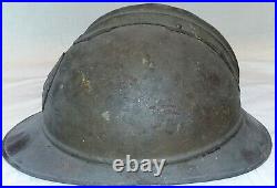 Wwi Coque Casque Adrian Belge 1915 Belgique 1914-1918 Original Helmet Poilu