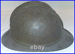 Wwi Coque Casque Adrian Belge 1915 Belgique 1914-1918 Original Helmet Poilu